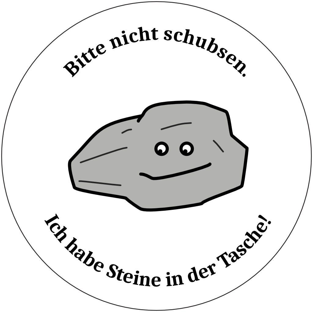 Skeptisches Steingesicht